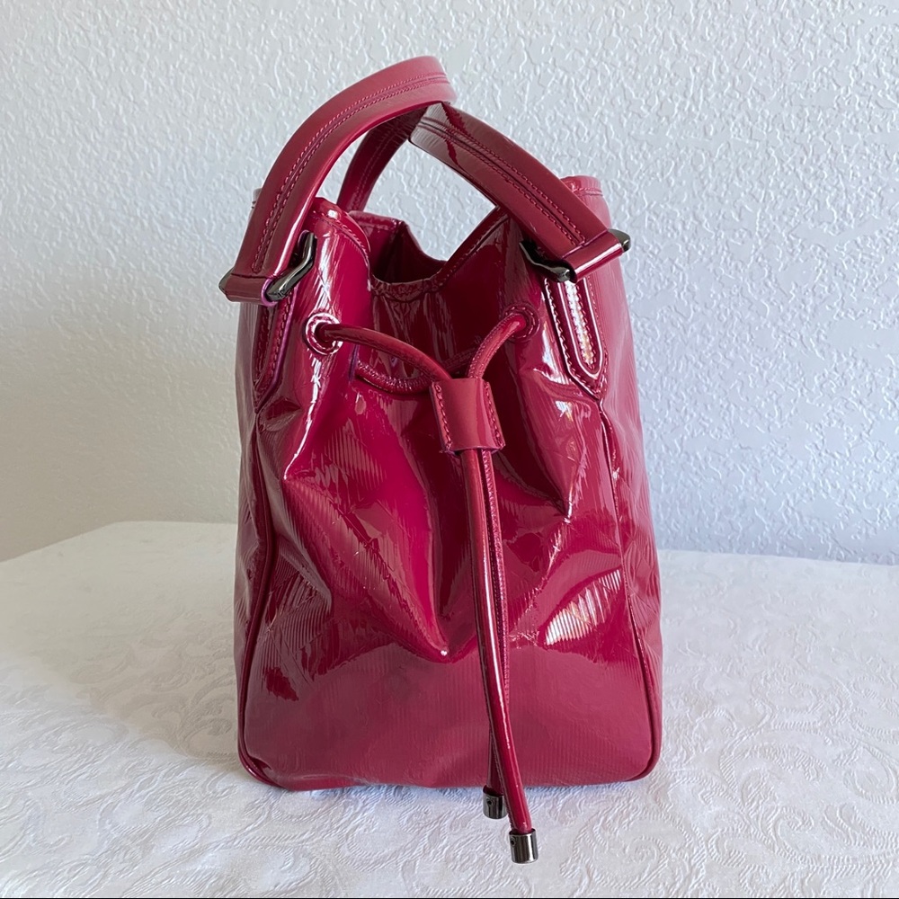 Burberry Raspberry Embossed Check Patent Leather … - image 6
